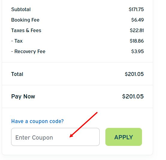 “How to apply a Airport Parking Reservations promo code”